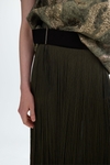 Obi fringed georgette midi skirt