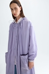 Hooded nylon oversize trench coat