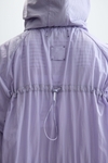 Hooded nylon oversize trench coat