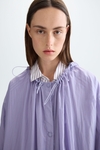 Hooded nylon oversize trench coat