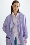 Hooded nylon oversize trench coat
