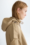 Hooded nylon oversize trench coat