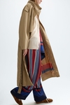 Hooded nylon oversize trench coat