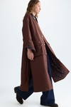 Straight-fit technical cotton quilted trench coat