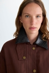 Straight-fit technical cotton quilted trench coat