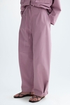 Cotton balloon-fit trousers