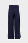 Cotton full cardigan stitch straight-leg trousers
