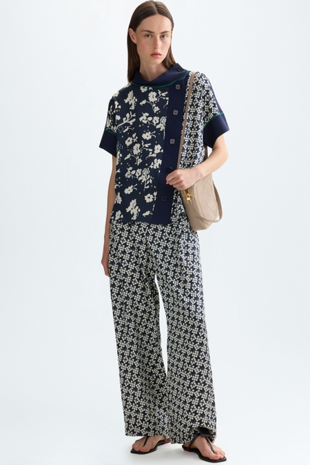 PRINT TWILL CARGO TROUSERS