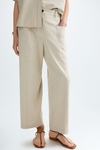 Cotton tencel barrel trousers