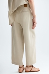 Cotton tencel barrel trousers