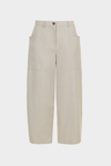 Cotton tencel barrel trousers