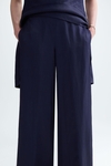 Linen wide-leg trousers