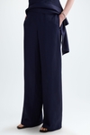 Linen wide-leg trousers