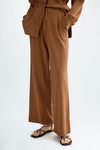 Stretch knit straight-leg trousers