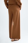Stretch knit straight-leg trousers