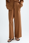 Stretch knit straight-leg trousers