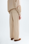 Technical cotton straight-leg trousers