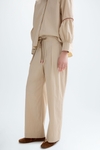 Technical cotton straight-leg trousers