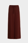 Flowy twill wide-leg trousers
