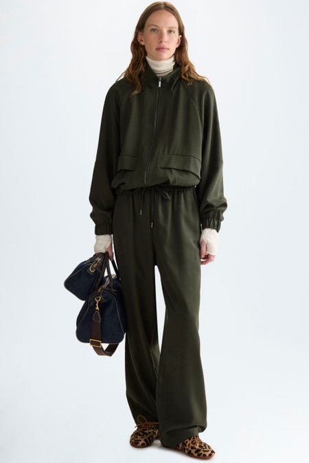 LYOCELL TWILL JOGGER TROUSERS