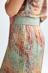 Cubes print twill pyjama-style trousers