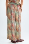 Cubes print twill pyjama-style trousers