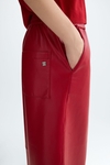 Faux-leather pyjama-style trousers