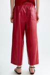 Faux-leather pyjama-style trousers