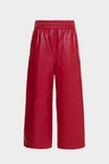 Faux-leather pyjama-style trousers