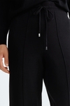 Warm stretch knit straight-leg trousers