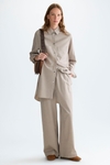 Wide-leg cool wool effect pyjama-style trousers