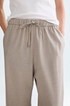 Wide-leg cool wool effect pyjama-style trousers