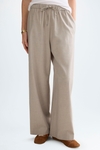 Wide-leg cool wool effect pyjama-style trousers