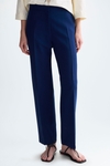 Double-faced straight-leg trousers
