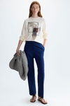 Double-faced straight-leg trousers