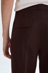 Double-faced straight-leg trousers