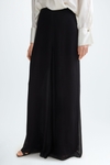 Georgette long wide-leg trousers
