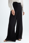 Georgette long wide-leg trousers