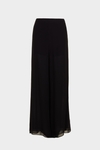 Georgette long wide-leg trousers