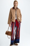 Contrast-collar suede bomber jacket
