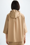 Hooded poplin oversize t-shirt