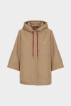Hooded poplin oversize t-shirt