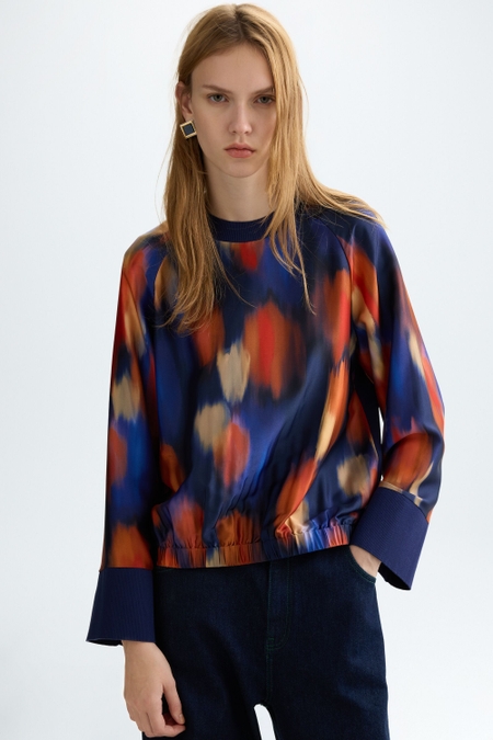 PRINT TWILL JERSEY OVERSIZE T-SHIRT
