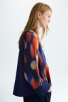 Print twill jersey oversize t-shirt