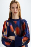 Print twill jersey oversize t-shirt