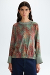 Print twill jersey oversize t-shirt