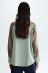 Print twill jersey oversize t-shirt