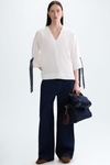 Jersey straight-fit t-shirt with print scarves