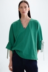 Jersey straight-fit t-shirt with print scarves