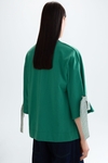 Jersey straight-fit t-shirt with print scarves